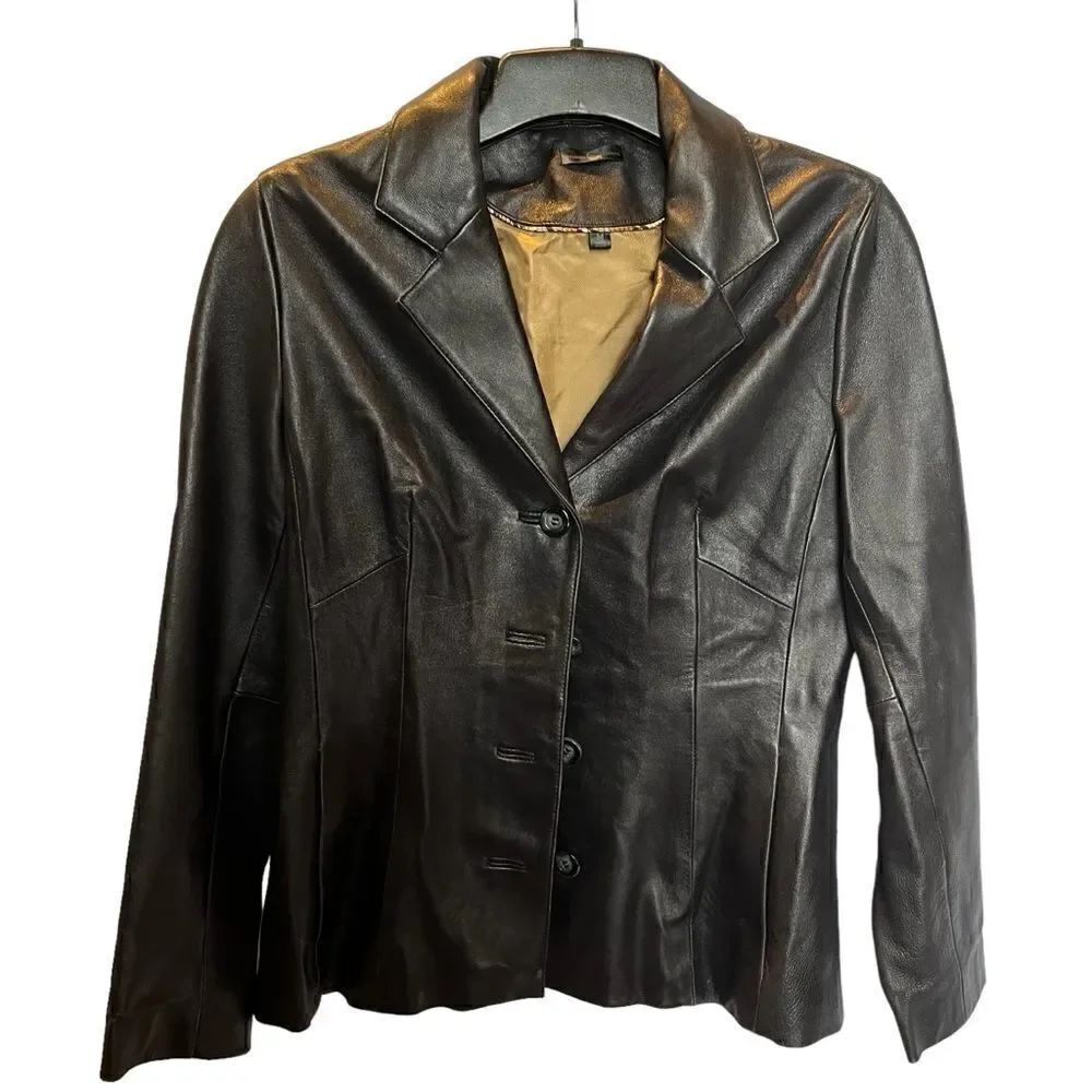 Wilsons Leather Women's Black Jacket Light Weight Size Medium